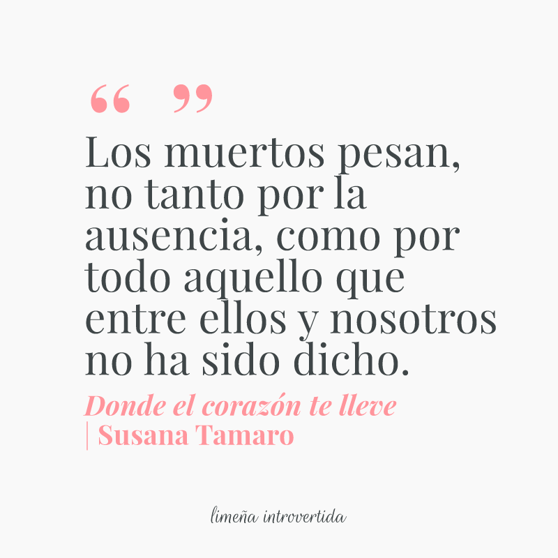 Frase del libro Donde el corazón te lleve