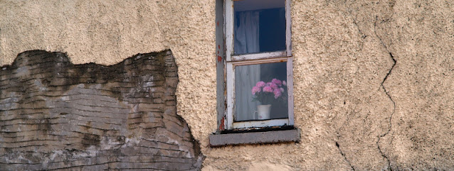 window and wall in Port Ellen, Islay