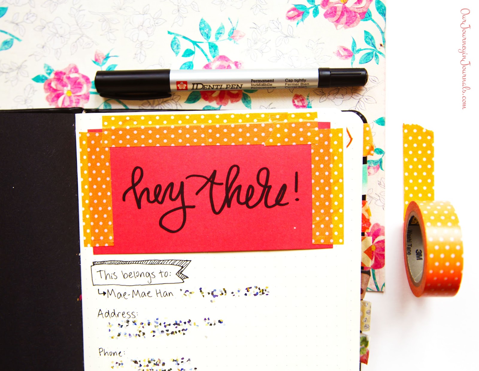 Our Journey In Journals Ways To Use Washi Tape In Your Bullet Journal