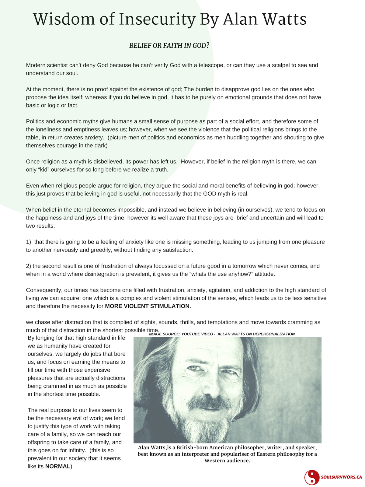 My Hobby English Essay Allan Watts Quotes Wisdom Of Insecurity Belief Or Faith In God Allan Watts Quotes Wisdom Of Synthesis Essay Prompt also English Essay Papers Does God Exist Philosophy Essay Allan Watts Quotes Wisdom Of High School Reflective Essay