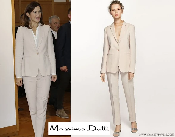 Crown Princess Mary wore Massimo Dutti Pant Suit