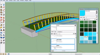 How to write a 3D model of a wooden bridge applications Google Sketchup