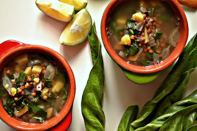 Lebanese Lentil & Chard Soup (Adas bi Hamoud)