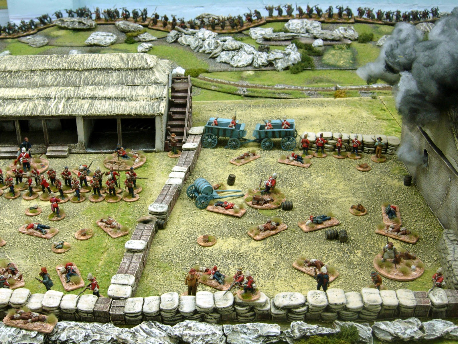 Wargaming with Silver Whistle Rorke's Drift part 5 THE REDOUBT & DARKNESS.