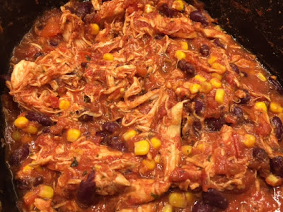 Cooked slow cooker Mexican Chicken
