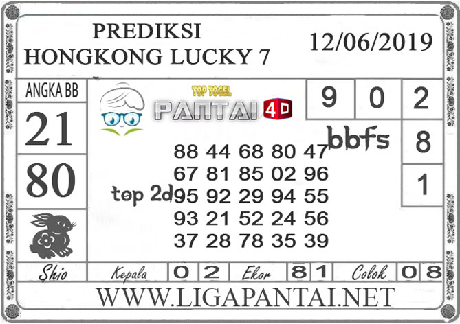 Prediksi Togel “HONGKONG LUCKY 7” PANTAI4D 12 JUNI 2019 Prediksi Togel “HONGKONG LUCKY 7” PANTAI4D 12 JUNI 2019
