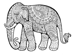 elephant drawing 3d