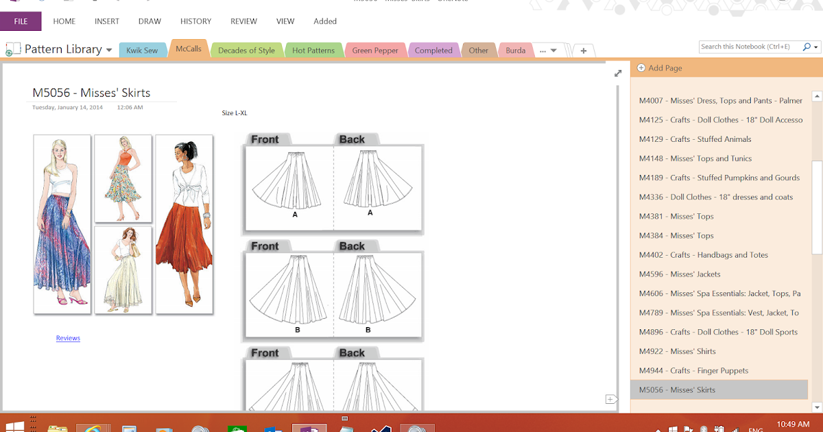 Monkeyroom: OneNote for the Pattern Stash - Part 2