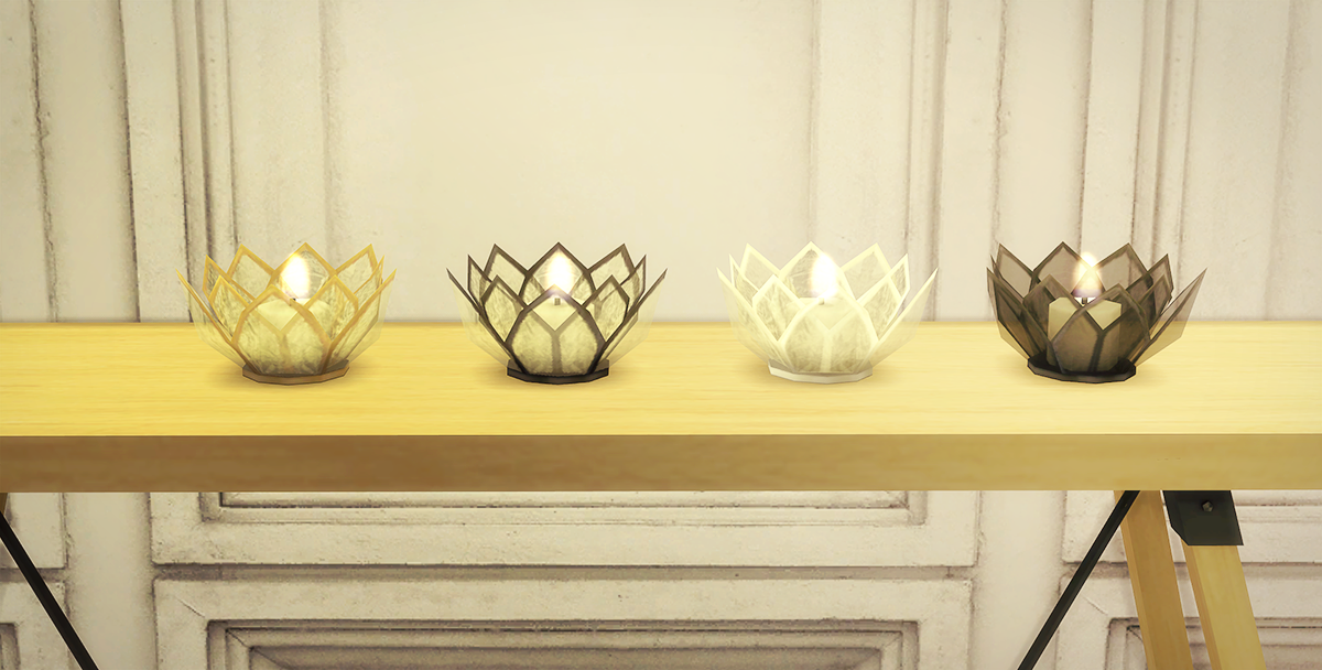 My Sims 4 Blog: Blooming Lights Candle Resized and Recolored by Huixt