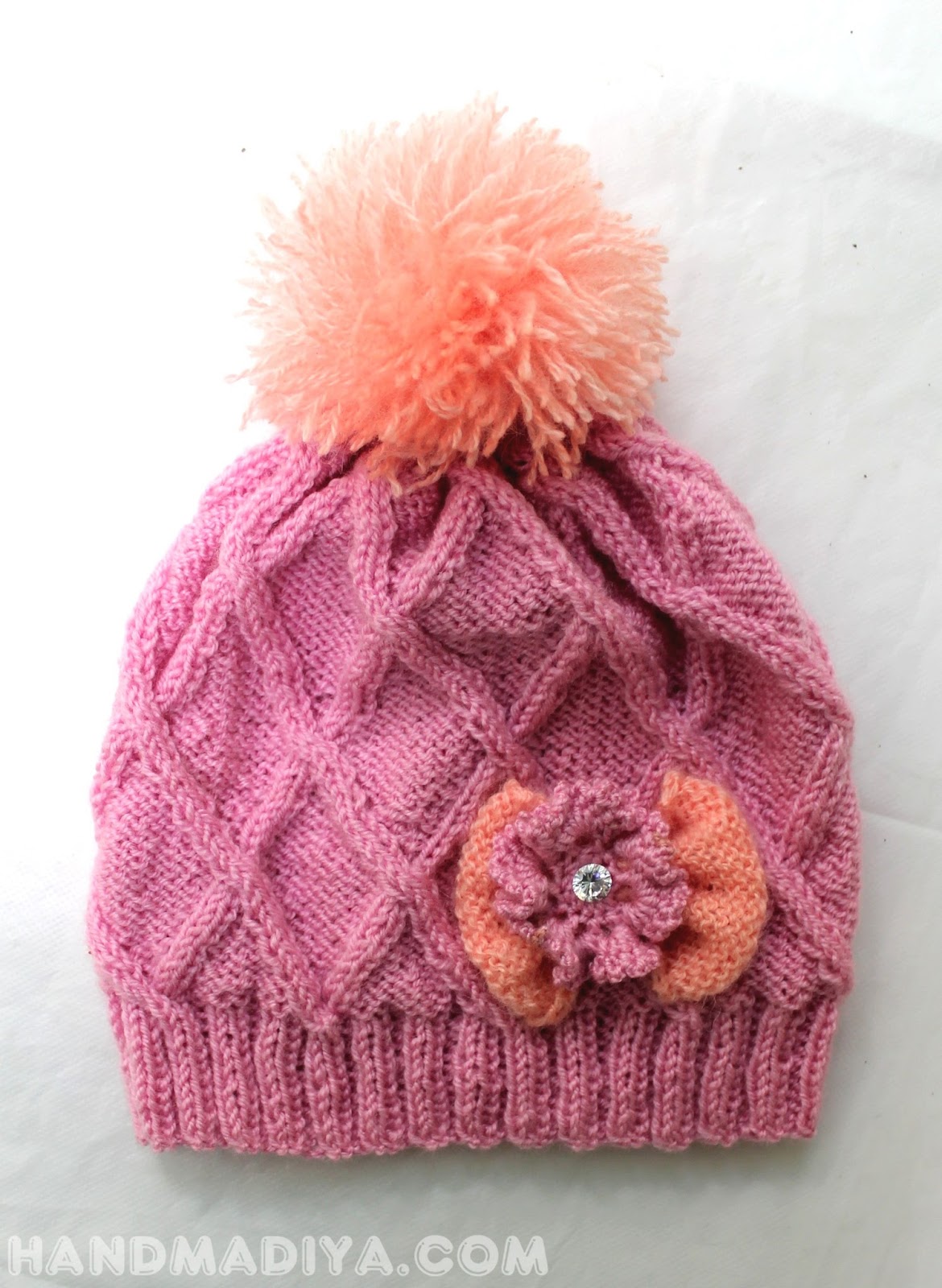 связала шапочку для девочки. cap for girls, knitting связала шапочку для девочки. cap for girls, knitting