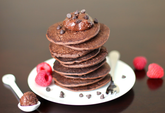 Healthy Chocolate Buckwheat Pancakes