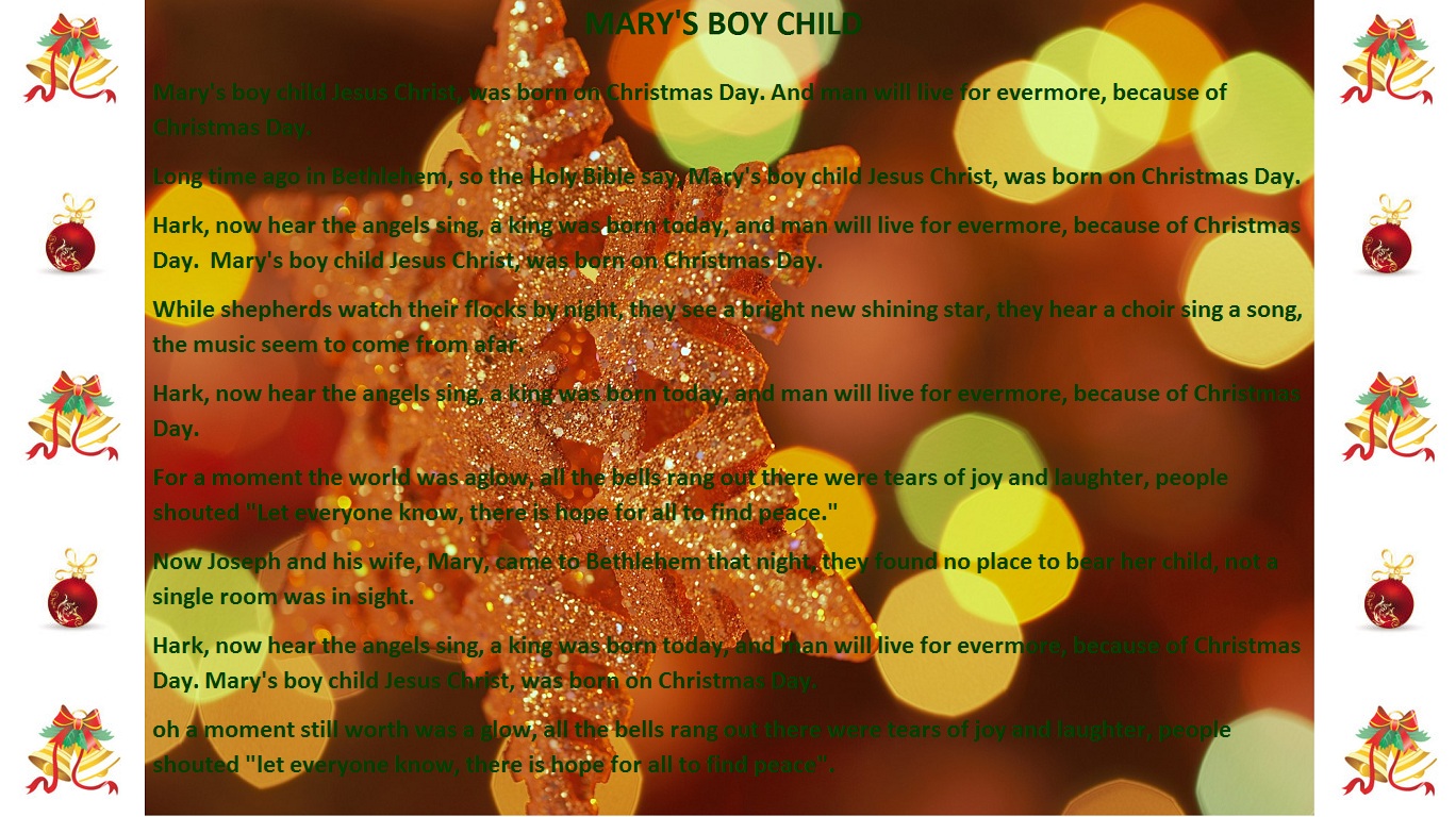 O Christmas tree - Christmas lyrics songs decoration ideas: Christmas lyric slides