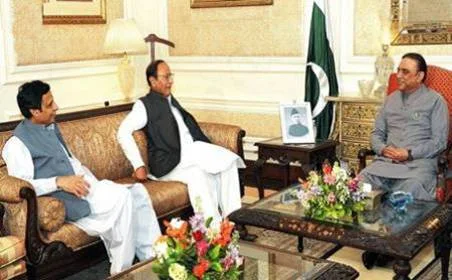 Pervez Elahi, Shujaat Hussain and Asif Ali Zardari