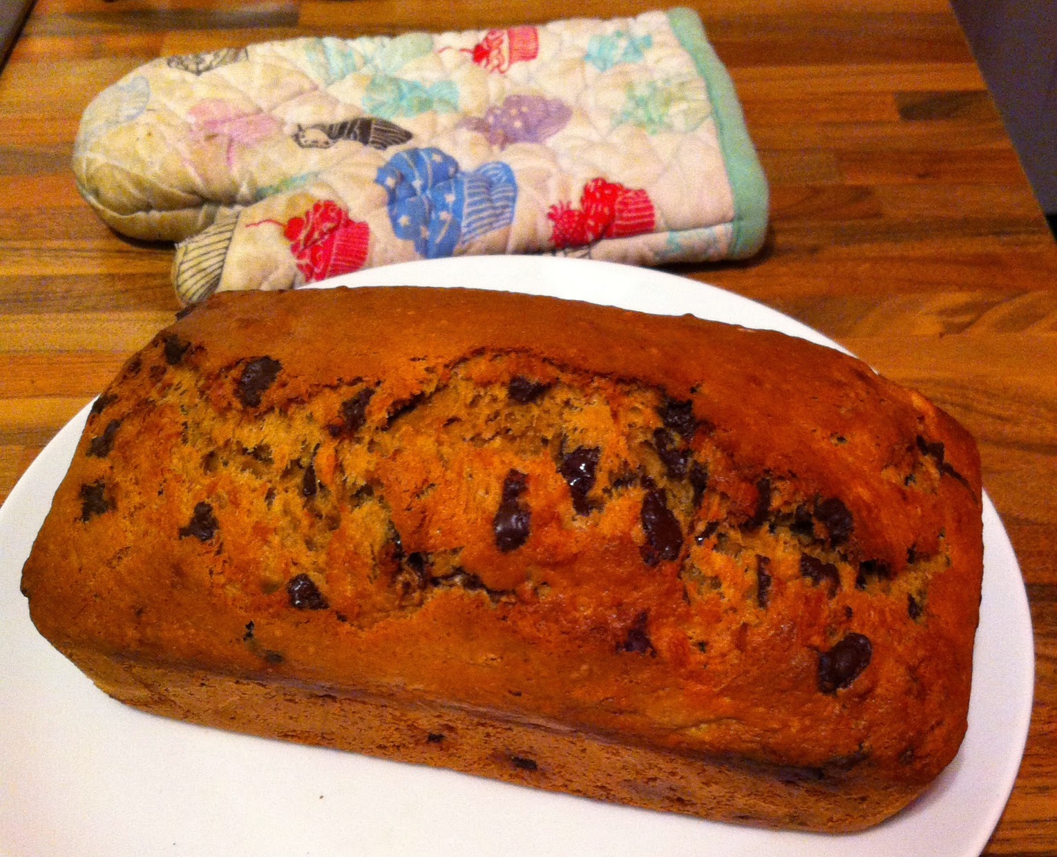 Ms B's Baking Banana and chocolate chip loaf cake