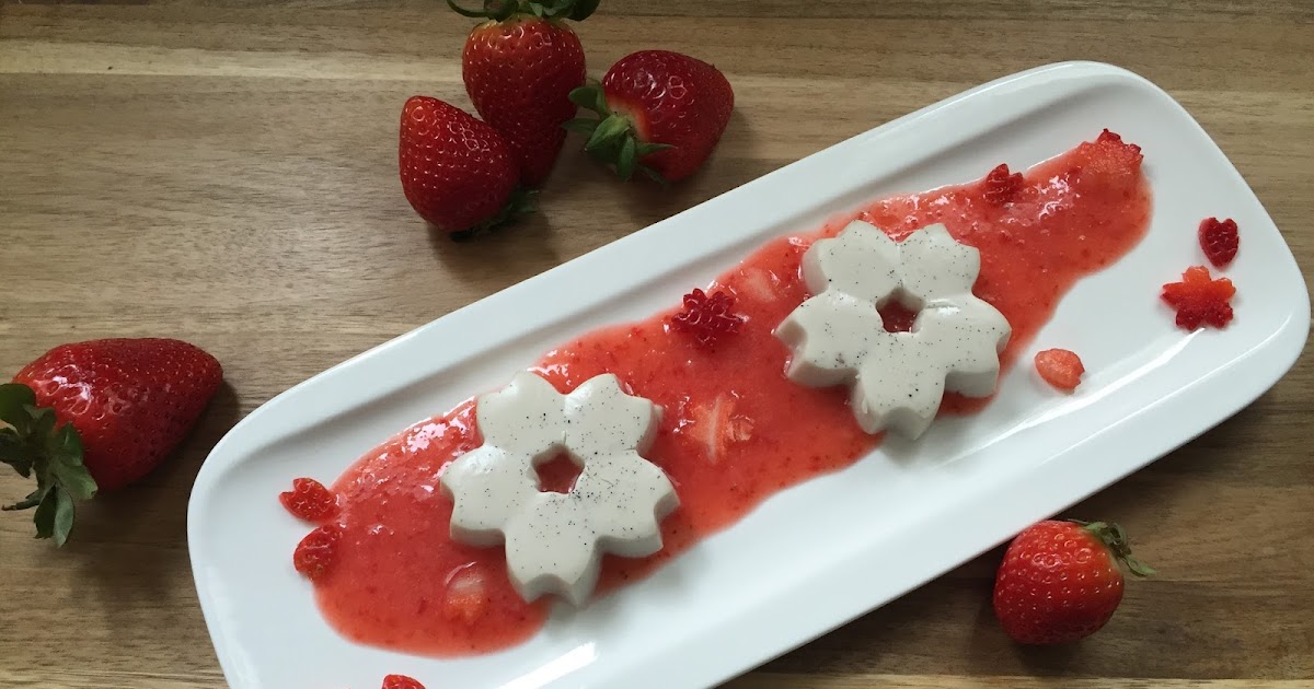 kochen, backen, Bento packen: Kokos-Panna-Cotta mit Erdbeerpüree