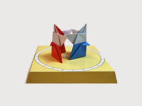 Hướng dẫn cách gấp võ sĩ sumo bằng giấy đơn giản - Xếp hình Origami với Video clip - How to make a sumo 