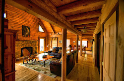 cozy cabin cottage mountain winter fireplace sea interior warm