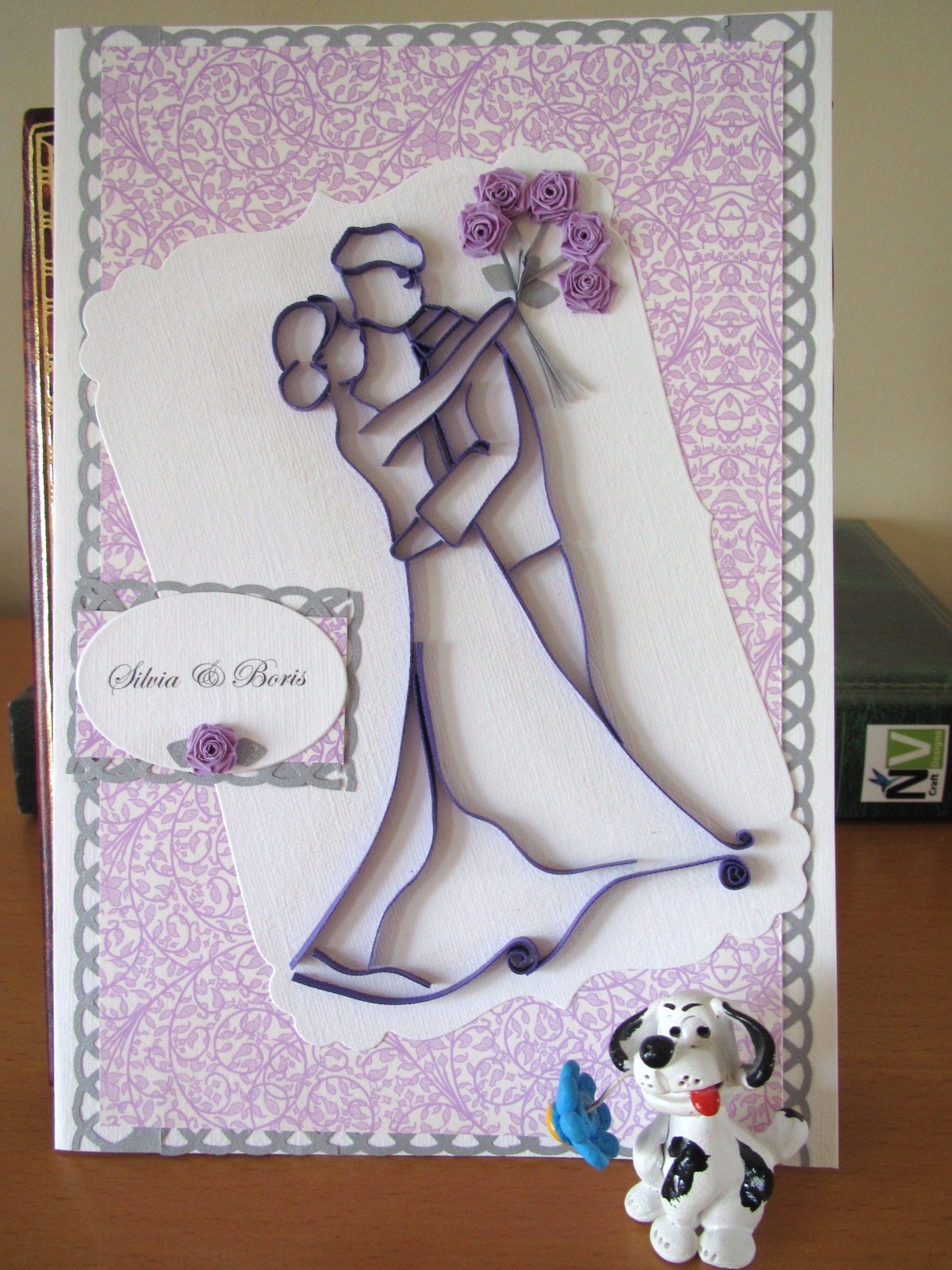NV Craft Designs Quilled Wedding Cards Dancing Couple