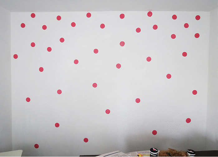 How To Paint A Polka Dots Wall Ohoh Deco