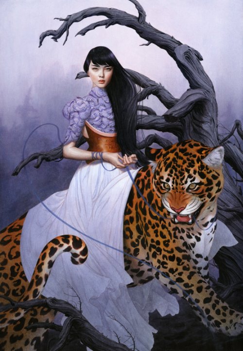 As surreais e oníricas pinturas tradicionais de Tran Nguyen Tran Nguyen deviantart pinturas ilustrações tradicionais surreais fantasia sonhos mulheres feminilidade