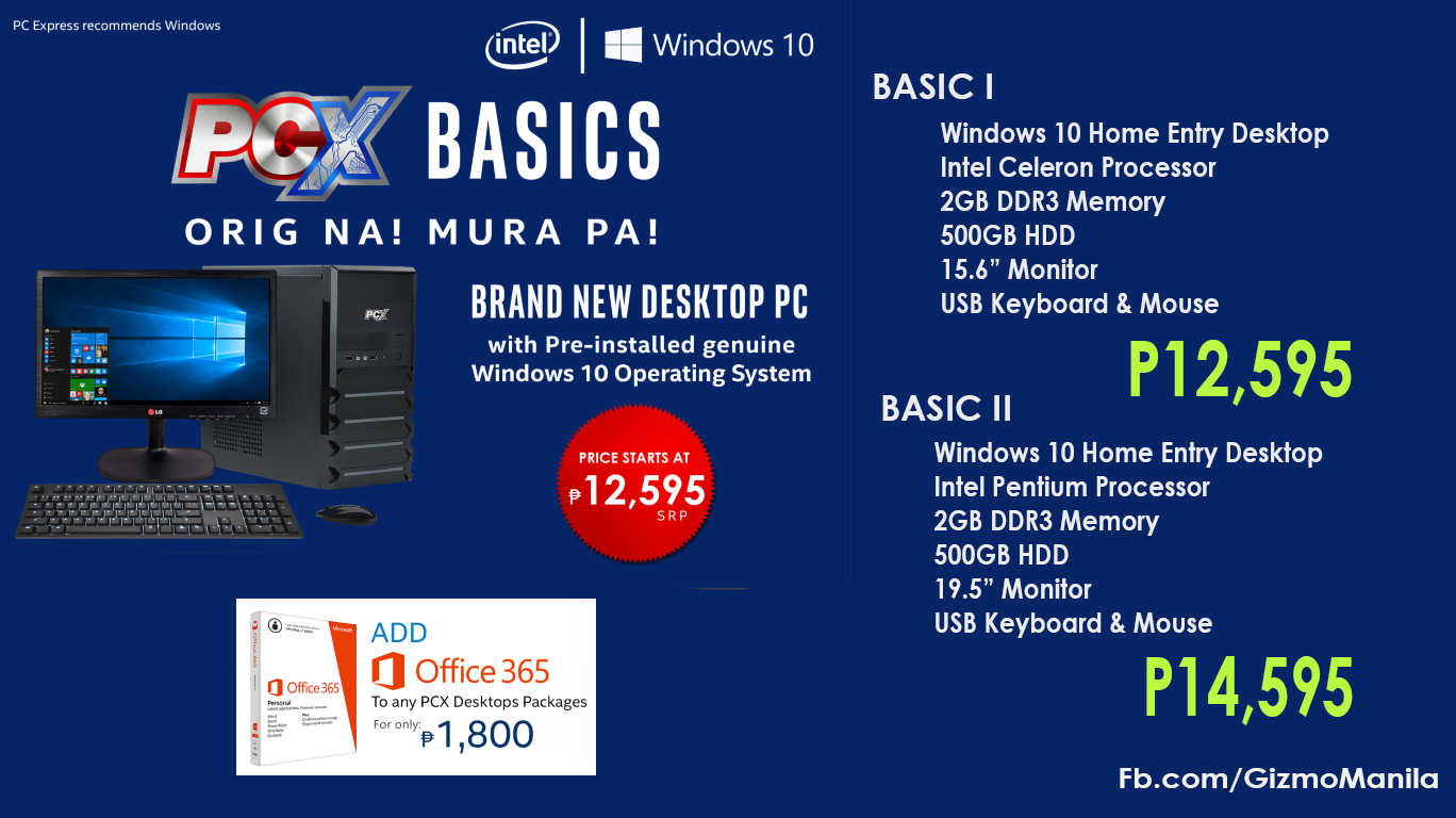PC Express launches Windows 10 Desktop, starting at P12,995 Gizmo Manila