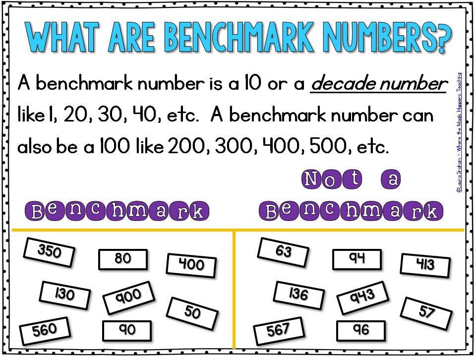 Benchmark Numbers Worksheet