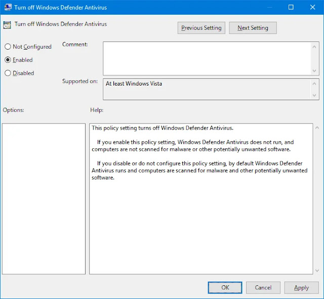 Mematikan Defender Permanen di Windows 10, Windows 8.1, Windows 7, Windows XP Mematikan Defender Permanen di Windows 10, Windows 8.1, Windows 7, Windows XP