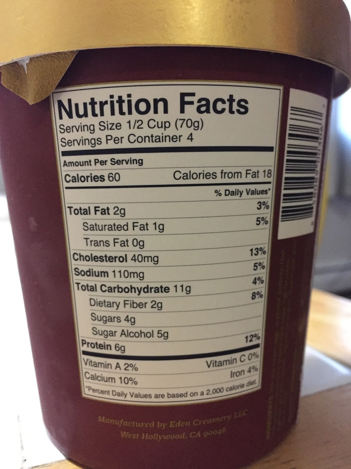 Halo Top Ice Cream Mint Chip Nutrition Facts Runners High Nutrition