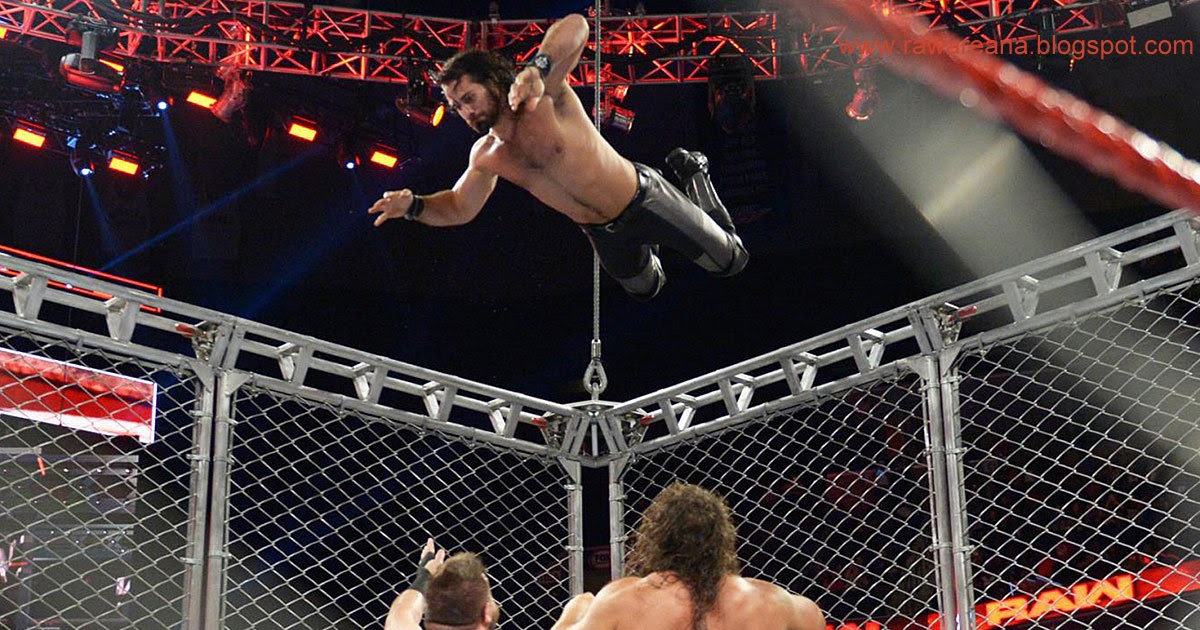 Raw Areana WWE Raw Steel Cage Match Roman Reigns vs. Kevin Owens