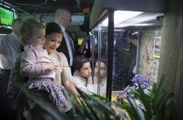 Crown Princess Victoria and Princess Estelle of Sweden at the Skansen Aquarium