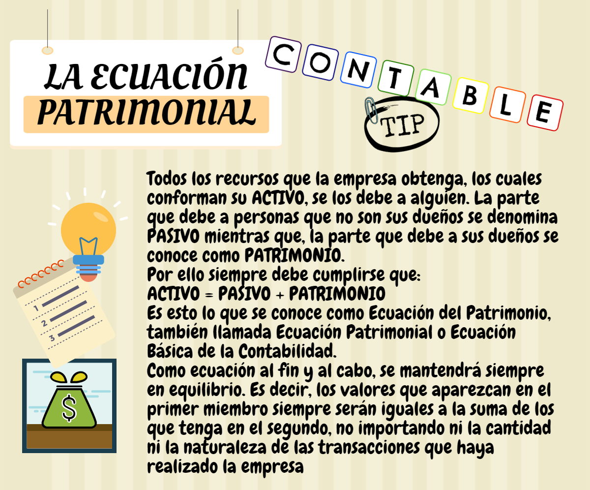 Contable Tip ECUACIÓN PATRIMONIAL CONTABILIDAD