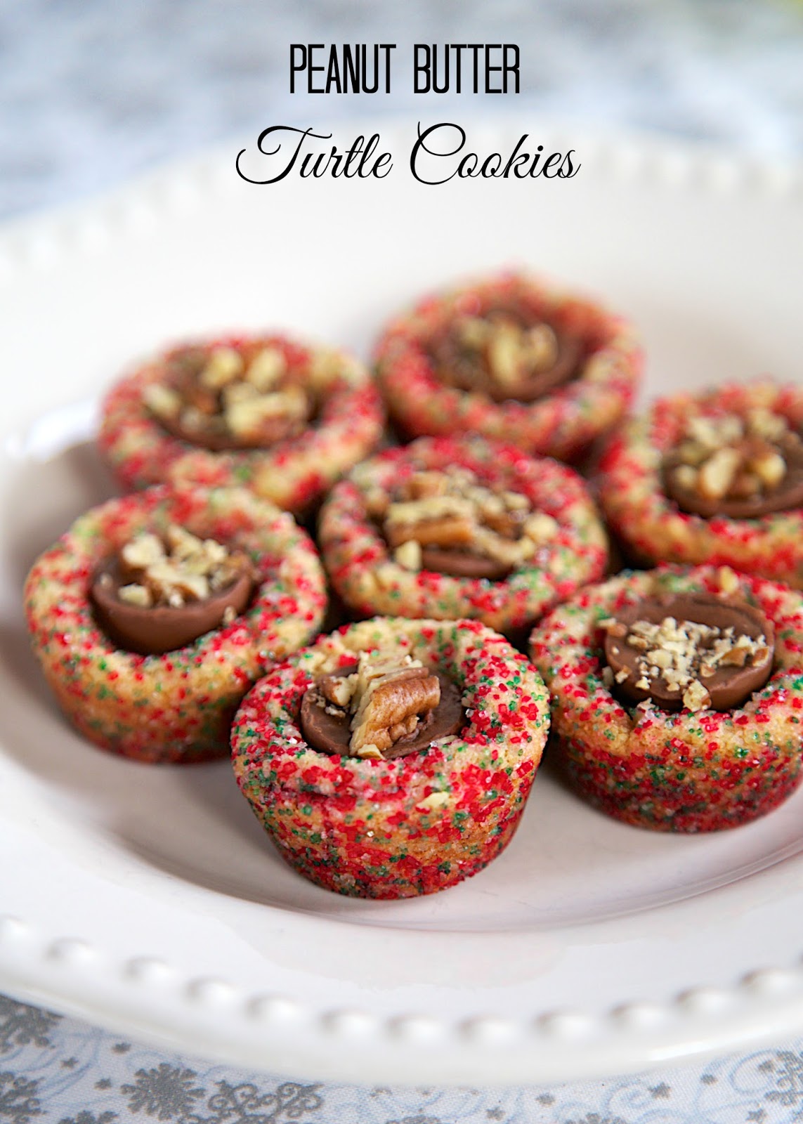 Peanut Butter Turtle Cookies
