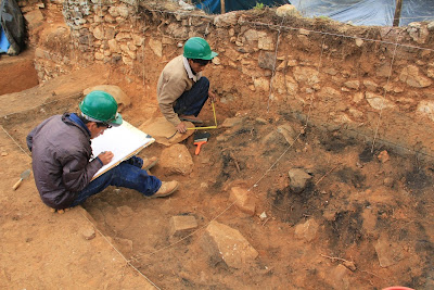 Trabajos en sitio arqueológico ANDINA/Difusión