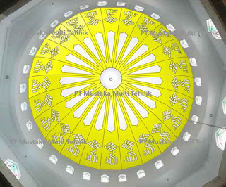 Kubah Plafon Masjid Dekoratif Warna - Copyright : PT Mustaka Multi Tehnik