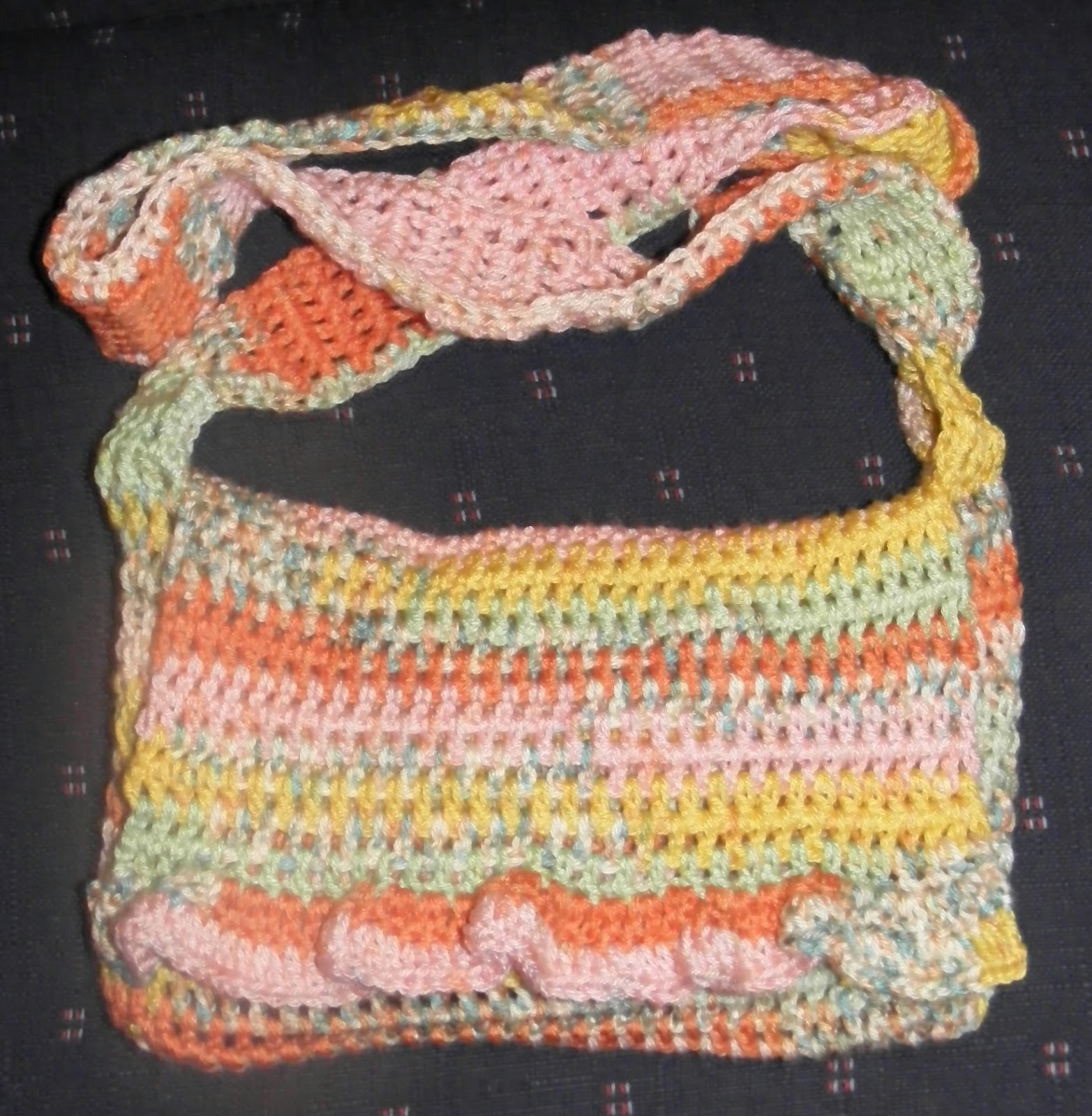Hook's Happenings Crocheted Messenger Bag