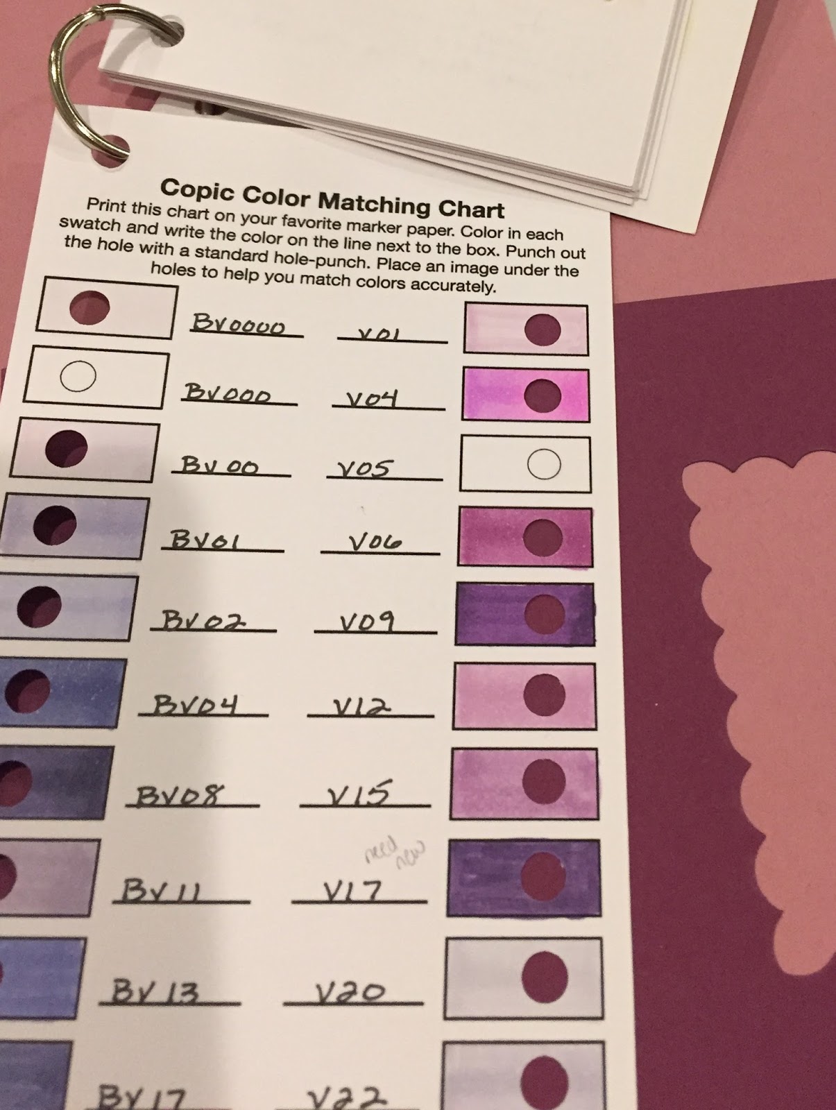 Color By Number Marker Matching