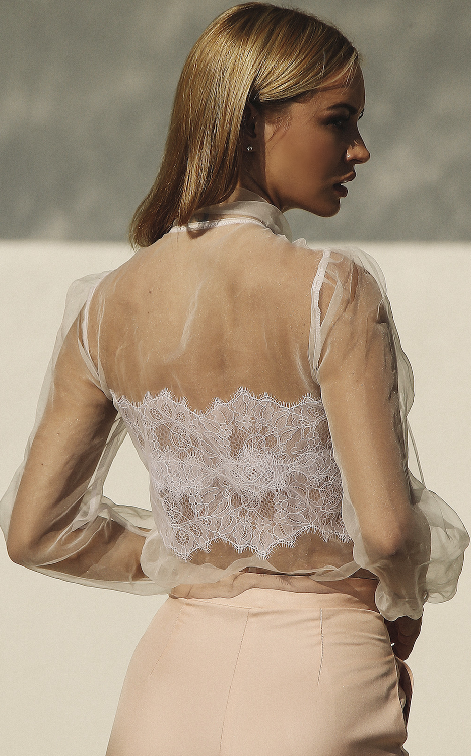 Lurelly Sheer Lace Blouse