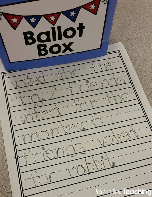 Election Day Voting Fun for Kindergarten - Recipe for Teaching