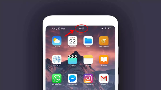 Tema iOS 12 MIUI 10 MTZ Mod Center Clock TANPA ROOT