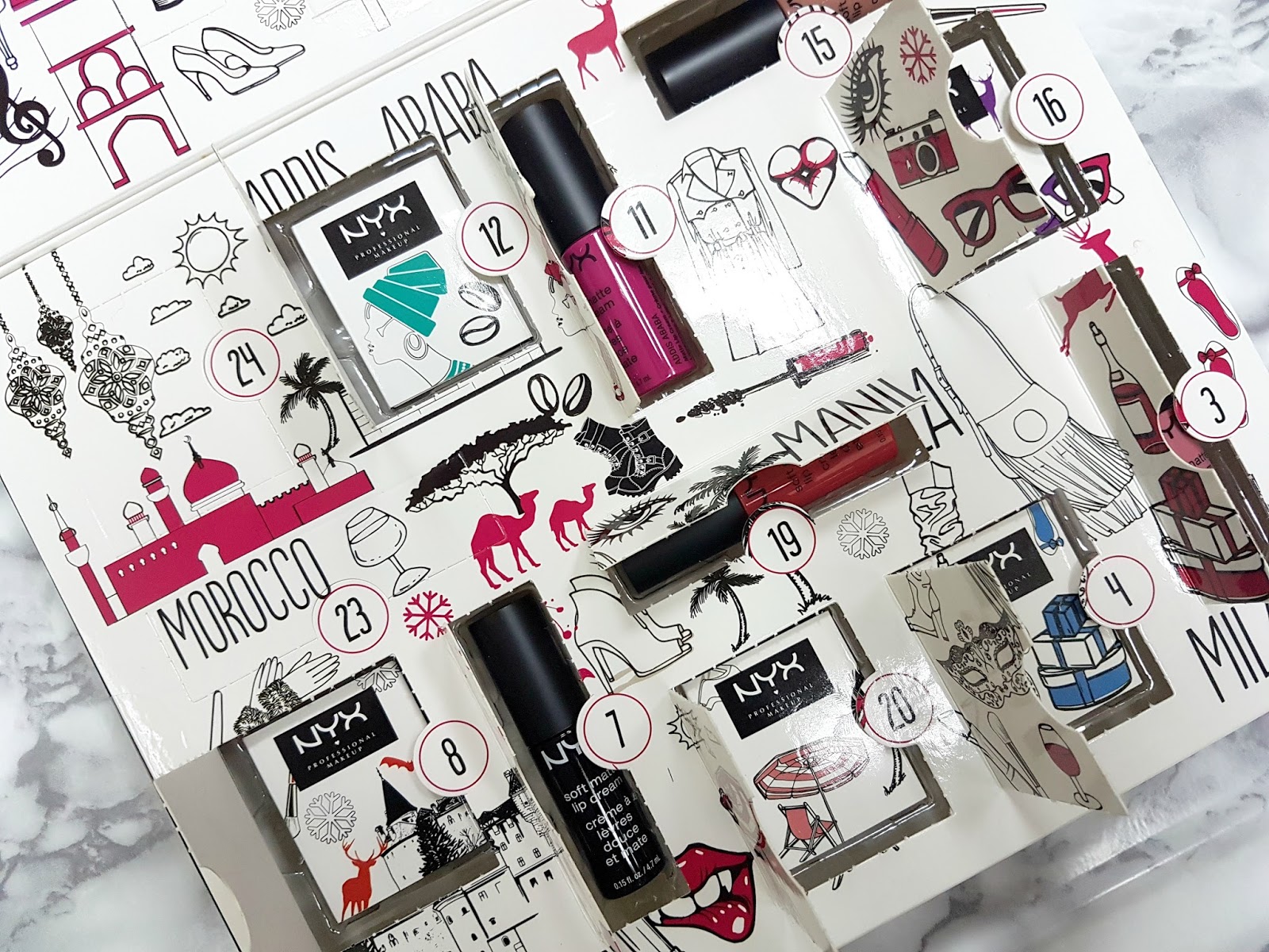 Nyx Wanderlust Advent Calendar - Review And Swatches - Atm