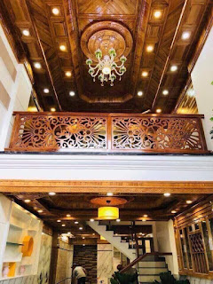 Nhà bán cao cấp Gò vấp Nhà được đầu tư bằng trần gỗ cao cấp tạo vẻ đẹp lộng lẫy, đẳng cấp cho ngôi nhà