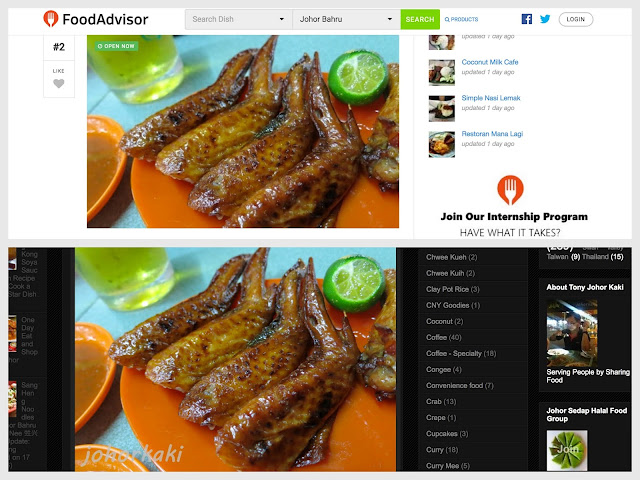 www.foodadvisor.my Infringes Intellectual Property Right of Johor Kaki FoodAdvisor