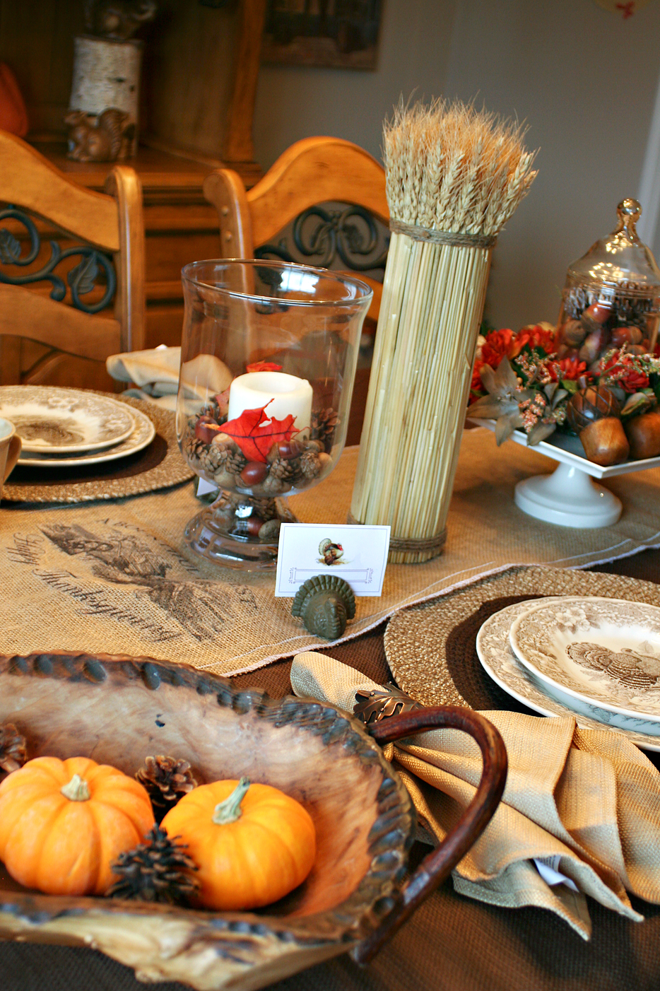 cutest little things: Thanksgiving {Natural Elegance} Tablescape and Birch