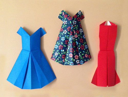 Forty Weeks: Crafts/DIY: Origami Dresses