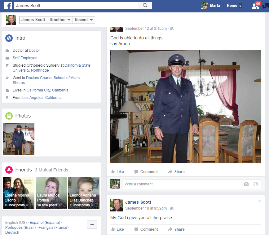 Perfiles Falsos Militares Viudos Fotos De En Facebook Hombres Los