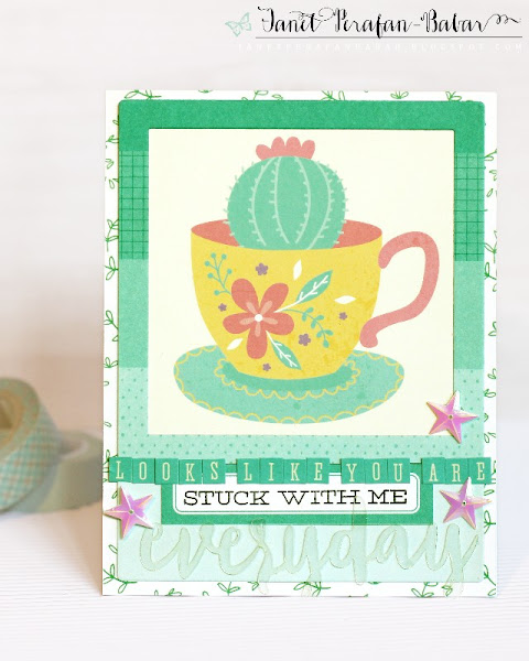 Card by Janet Perafan-Babar: Clique Kits La Dolce Vita June 2016 Kit | My Favorite Things: Sweet Succulents Stamp, Polaroid Cover Up
