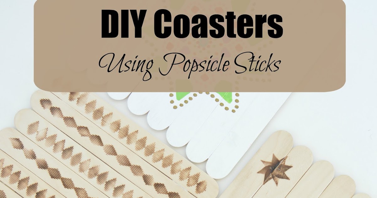 Vikalpah DIY Coasters using popsicle sticks 2 ways (Wood burning