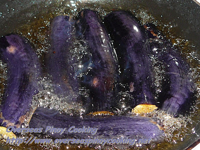 Pinoy Fried Eggplant, Cooking Pocedure