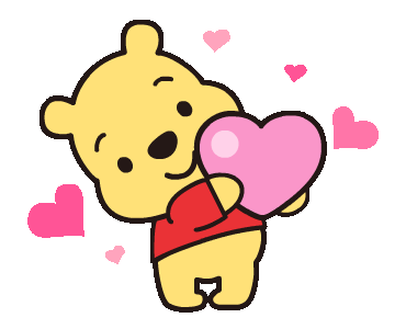 Line Official Stickers - Heartwarming Winnie The Pooh Example With Gif  Animation