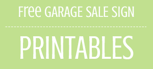 Free Printable Garage Sale Signs